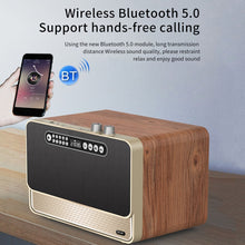Load image into Gallery viewer, W1 Wooden HIFI Sound Effect Desktop Wireless Bluetooth Speaker