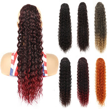 Load image into Gallery viewer, LSDP22 Drawstring Long Curly Wig Ponytail Mesh Curly Ponytail, 1B, 2, 4, 1BT27, 1BT30, 1BT33, 1BTBUG, 18C