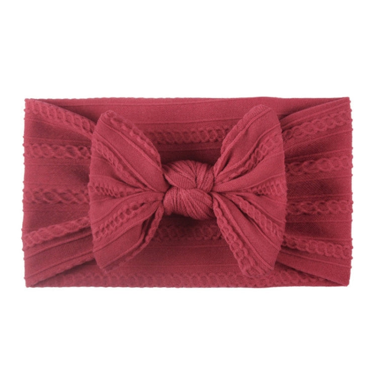 Soft Jacquard Nylon Children Headwear Baby Bow Headband