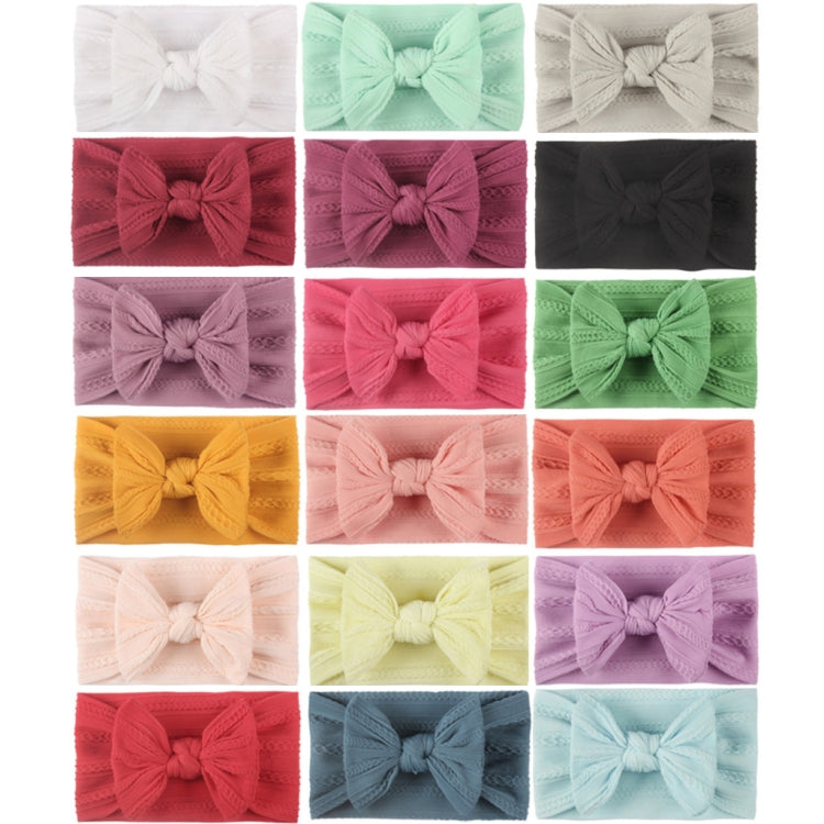 Soft Jacquard Nylon Children Headwear Baby Bow Headband
