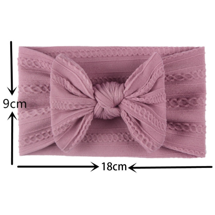 Soft Jacquard Nylon Children Headwear Baby Bow Headband