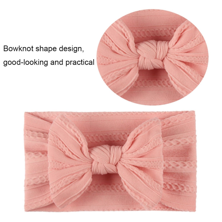 Soft Jacquard Nylon Children Headwear Baby Bow Headband