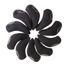10PCS/Set 15X7 Neoprene Waterproof and Wear-resistant Golf Club Headgear, 10PCS 15X7 Black