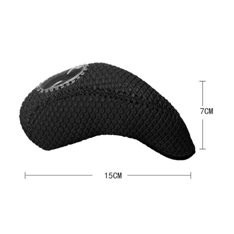 10PCS/Set 15X7 Neoprene Waterproof and Wear-resistant Golf Club Headgear, 10PCS 15X7 Black