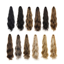 Load image into Gallery viewer, P96 Clip-On Wig Long Ponytail Water Ripple Long Curly Wig