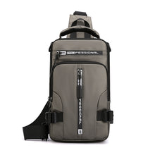 Load image into Gallery viewer, HAOSHUAI 1100-13 Men Multifunctional Chest Bag Casual Shoulder Messenger Bag, 1100-13 Black, 1100-13 Army Green, 1100-13 Gray, 1100-13 Khaki, 1100-13 Dark Blue