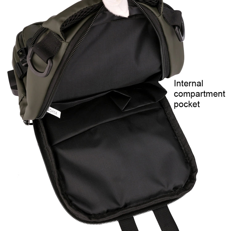 HAOSHUAI 1100-13 Men Multifunctional Chest Bag Casual Shoulder Messenger Bag, 1100-13 Black, 1100-13 Army Green, 1100-13 Gray, 1100-13 Khaki, 1100-13 Dark Blue