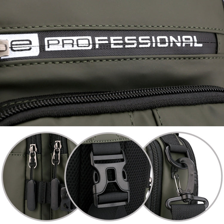 HAOSHUAI 1100-13 Men Multifunctional Chest Bag Casual Shoulder Messenger Bag, 1100-13 Black, 1100-13 Army Green, 1100-13 Gray, 1100-13 Khaki, 1100-13 Dark Blue