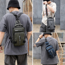 Load image into Gallery viewer, HAOSHUAI 1100-13 Men Multifunctional Chest Bag Casual Shoulder Messenger Bag, 1100-13 Black, 1100-13 Army Green, 1100-13 Gray, 1100-13 Khaki, 1100-13 Dark Blue