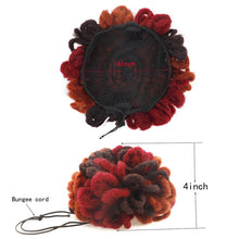 Load image into Gallery viewer, LSFBZB Drawstring Dreadlocks Wig Caterpillar Dreadlock Shaggy Hair Bun, Spec:, 1B, 2, 1BH27, 1BHBUG, 4H27H30, 99JHBUGH, 27, 30, 27H613, 613
