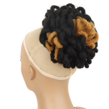 Load image into Gallery viewer, LSFBZB Drawstring Dreadlocks Wig Caterpillar Dreadlock Shaggy Hair Bun, Spec:, 1B, 2, 1BH27, 1BHBUG, 4H27H30, 99JHBUGH, 27, 30, 27H613, 613