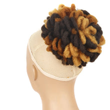 Load image into Gallery viewer, LSFBZB Drawstring Dreadlocks Wig Caterpillar Dreadlock Shaggy Hair Bun, Spec:, 1B, 2, 1BH27, 1BHBUG, 4H27H30, 99JHBUGH, 27, 30, 27H613, 613