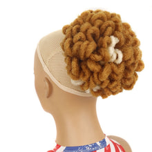 Load image into Gallery viewer, LSFBZB Drawstring Dreadlocks Wig Caterpillar Dreadlock Shaggy Hair Bun, Spec:, 1B, 2, 1BH27, 1BHBUG, 4H27H30, 99JHBUGH, 27, 30, 27H613, 613