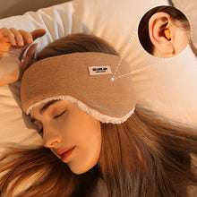 Load image into Gallery viewer, Golovejoy Winter Warm Soundproof Earmuffs + Earplugs Set Sleep Eye Mask, 2 In 1 (Gray), 2 In 1 (Pink), 2 In 1 (Black), 2 In 1 (Beige), 2 In 1 (Khaki)