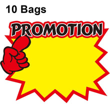 Load image into Gallery viewer, 10 bags 25x19cm Explosion Sticker Product Price Tag Supermarket Price Label, WM-001, WM-002, WM-003, WM-005, WM-006, WM-007, WM-008, WM-009, WM-010, WM-011, WM-012, WM-013, XD-511, XD-520, XD-532, XD-537, XD-541, XD-559