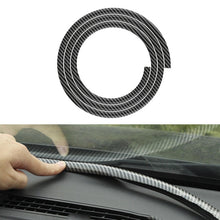 Load image into Gallery viewer, Car Elastomer Seal Rubber Strip Instrument Panel Leakproof Dustproof Soundproof Universal, N856 Carbon Fiber Pattern, 2pcs N856 No Fiber Pattern