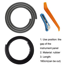 Load image into Gallery viewer, Car Elastomer Seal Rubber Strip Instrument Panel Leakproof Dustproof Soundproof Universal, N856 Carbon Fiber Pattern, 2pcs N856 No Fiber Pattern