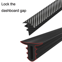 Load image into Gallery viewer, Car Elastomer Seal Rubber Strip Instrument Panel Leakproof Dustproof Soundproof Universal, N856 Carbon Fiber Pattern, 2pcs N856 No Fiber Pattern