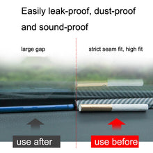 Load image into Gallery viewer, Car Elastomer Seal Rubber Strip Instrument Panel Leakproof Dustproof Soundproof Universal, N856 Carbon Fiber Pattern, 2pcs N856 No Fiber Pattern