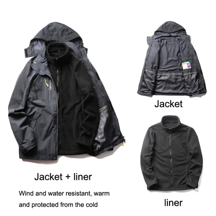 LSM-121 Men Autumn And Winter Jackets Grab Fleece Inner Lining Outdoor Hiking Clothes, L, XL, 2XL, 3XL, 4XL, 5XL