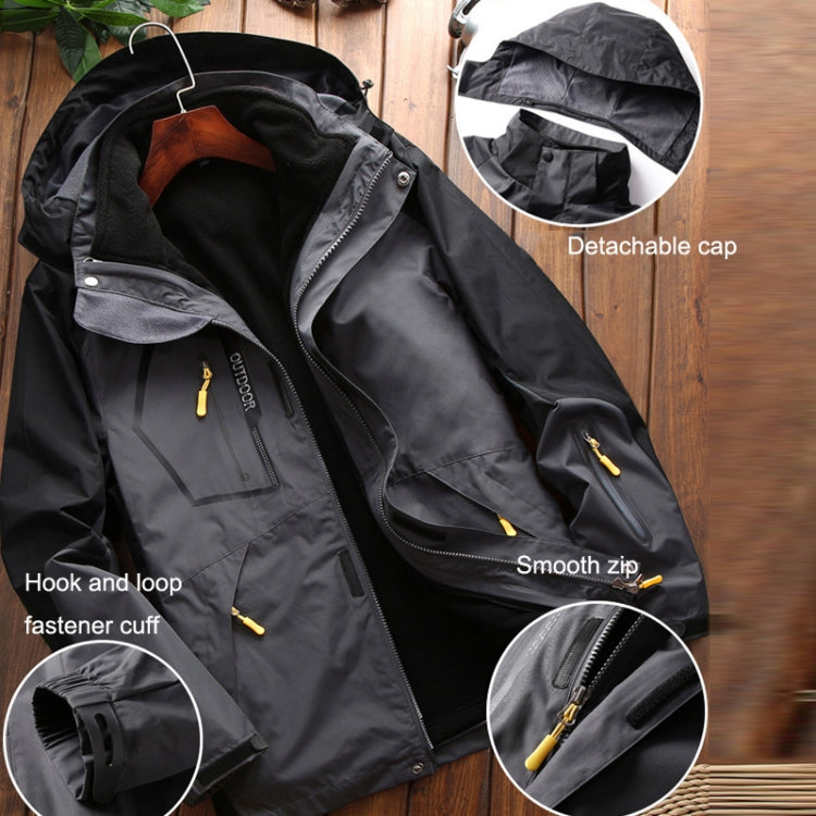 LSM-121 Men Autumn And Winter Jackets Grab Fleece Inner Lining Outdoor Hiking Clothes, L, XL, 2XL, 3XL, 4XL, 5XL
