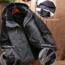 Load image into Gallery viewer, LSM-121 Men Autumn And Winter Jackets Grab Fleece Inner Lining Outdoor Hiking Clothes, 6XL