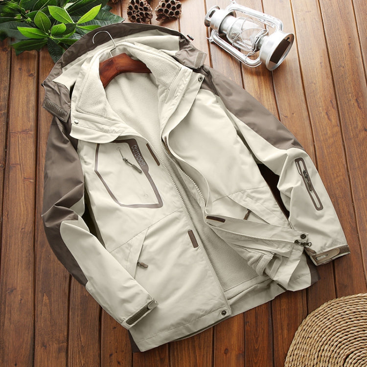 LSM-121 Men Autumn And Winter Jackets Grab Fleece Inner Lining Outdoor Hiking Clothes, L, XL, 2XL, 3XL, 4XL, 5XL