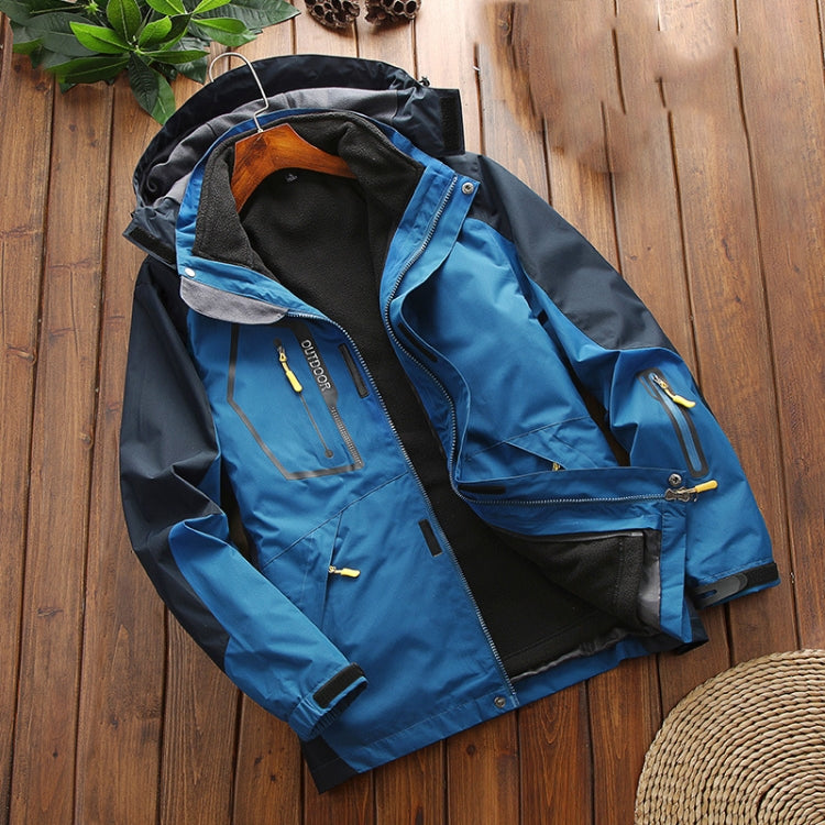 LSM-121 Men Autumn And Winter Jackets Grab Fleece Inner Lining Outdoor Hiking Clothes, L, XL, 2XL, 3XL, 4XL, 5XL