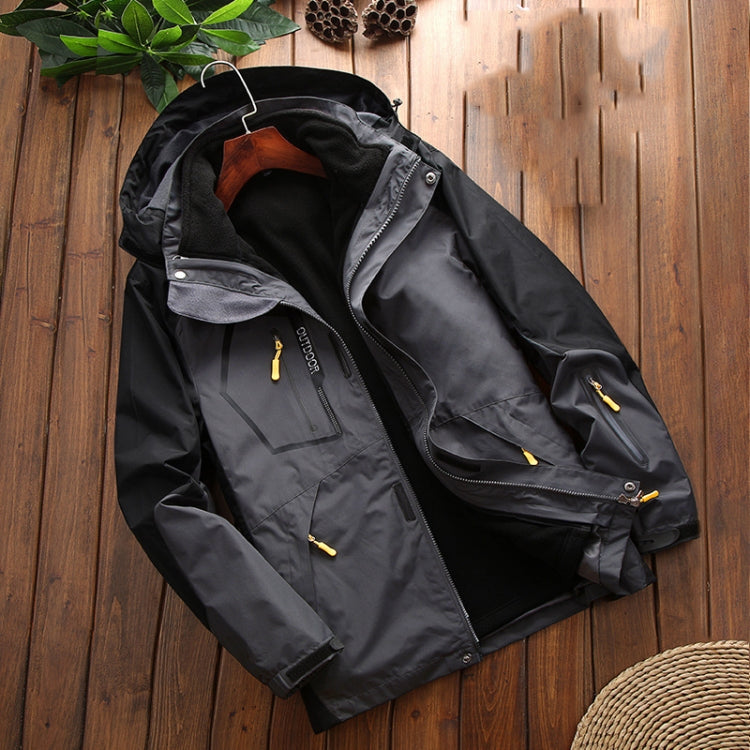 LSM-121 Men Autumn And Winter Jackets Grab Fleece Inner Lining Outdoor Hiking Clothes, L, XL, 2XL, 3XL, 4XL, 5XL