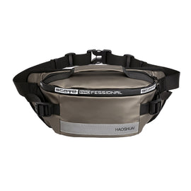 HAOSHUAI Outdoor Running Waist Bag With Reflecting Strip Chest Bag, 1100-6 Army Green, 1100-6 Khaki, 1100-6 Dark Blue, 1100-6 Black), 1100-6 Gray, 1206 Royal Blue Strip, 1206 Silver Gray Strip