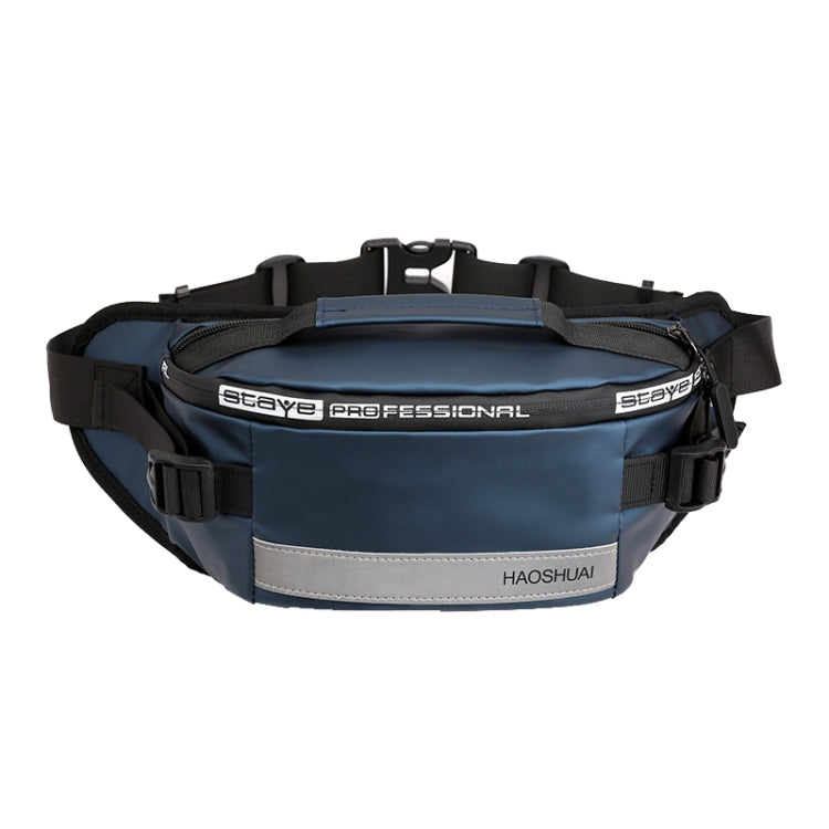 HAOSHUAI Outdoor Running Waist Bag With Reflecting Strip Chest Bag, 1100-6 Army Green, 1100-6 Khaki, 1100-6 Dark Blue, 1100-6 Black), 1100-6 Gray, 1206 Royal Blue Strip, 1206 Silver Gray Strip