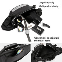Load image into Gallery viewer, HAOSHUAI Outdoor Running Waist Bag With Reflecting Strip Chest Bag, 1100-6 Army Green, 1100-6 Khaki, 1100-6 Dark Blue, 1100-6 Black), 1100-6 Gray, 1206 Royal Blue Strip, 1206 Silver Gray Strip