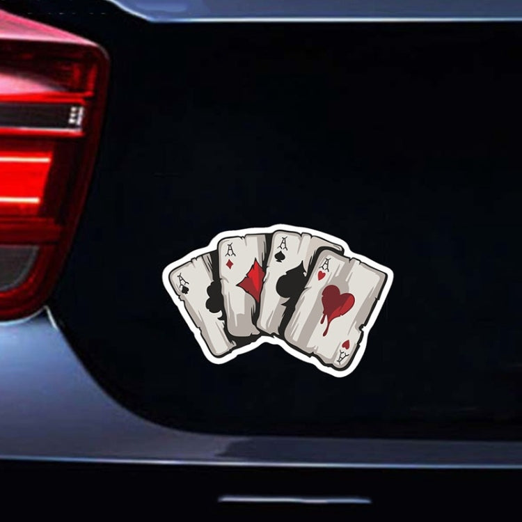 10 PCS Colourful Spray-painted Reflective Playing Card Sticker, Playing Card