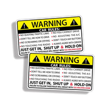 Load image into Gallery viewer, Car Safety Warning Rules Sticker, Safety Warning