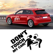 Load image into Gallery viewer, 10 PCS Car Sticker Do Not Touch My Car Personalised Reflective Warning Sticker, Black, White