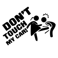 Load image into Gallery viewer, 10 PCS Car Sticker Do Not Touch My Car Personalised Reflective Warning Sticker, Black, White