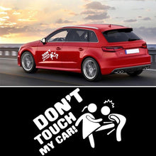 Load image into Gallery viewer, 10 PCS Car Sticker Do Not Touch My Car Personalised Reflective Warning Sticker, Black, White