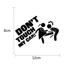 Load image into Gallery viewer, 10 PCS Car Sticker Do Not Touch My Car Personalised Reflective Warning Sticker, Black, White