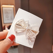 Load image into Gallery viewer, Rhinestone Fashion Hair Clips Women Bangs Headwear, Styles:, 371 Fan, 380 Pearl