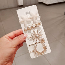 Load image into Gallery viewer, Star Sea Pearl Rhinestone Hair Clip Teenage Girls Headdress