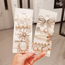 Load image into Gallery viewer, Star Sea Pearl Rhinestone Hair Clip Teenage Girls Headdress