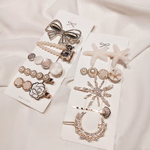 Load image into Gallery viewer, Star Sea Pearl Rhinestone Hair Clip Teenage Girls Headdress