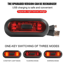 Load image into Gallery viewer, Motorbike Helmet Warning Light USB Rechargeable Waterproof Tail Light, 4 Beads, 4 Beads B Model, 10 Beads