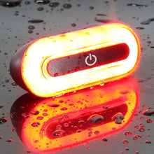 Load image into Gallery viewer, Helmet Blaster Warning Light Bicycle LED Rechargeable Tail Light, Black