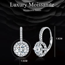 Load image into Gallery viewer, S925 Sterling Silver Moissanite Zirconia Elegant Earrings White Gold Plated, MSE002