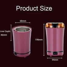 Load image into Gallery viewer, M150A Stainless Steel Electric Mini Coffee Grinder Grain Bean Grinding Machine, Spec:, US Plug (Purple), US Plug (Black), US Plug (White), EU Plug (White), EU Plug (Purple), UK Plug (White), UK Plug (Black), UK Plug (Purple)