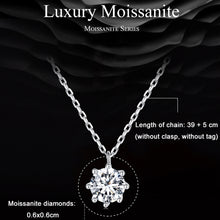 Load image into Gallery viewer, S925 Sterling Silver Sparkling O Chain Necklace Moissanite Pendant, MSN003