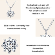 Load image into Gallery viewer, S925 Sterling Silver Sparkling O Chain Necklace Moissanite Pendant, MSN003