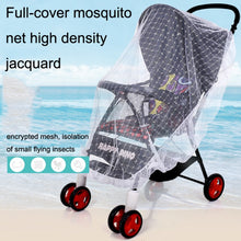 Load image into Gallery viewer, Full Cover Folding Mosquito Net Plus Encrypted Stroller Mosquito Net, 2pcs White