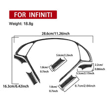 Load image into Gallery viewer, For Infiniti G35/G37/G25/Q60 6pcs /Set Steering Wheel Decorative Cover Trim Sticker